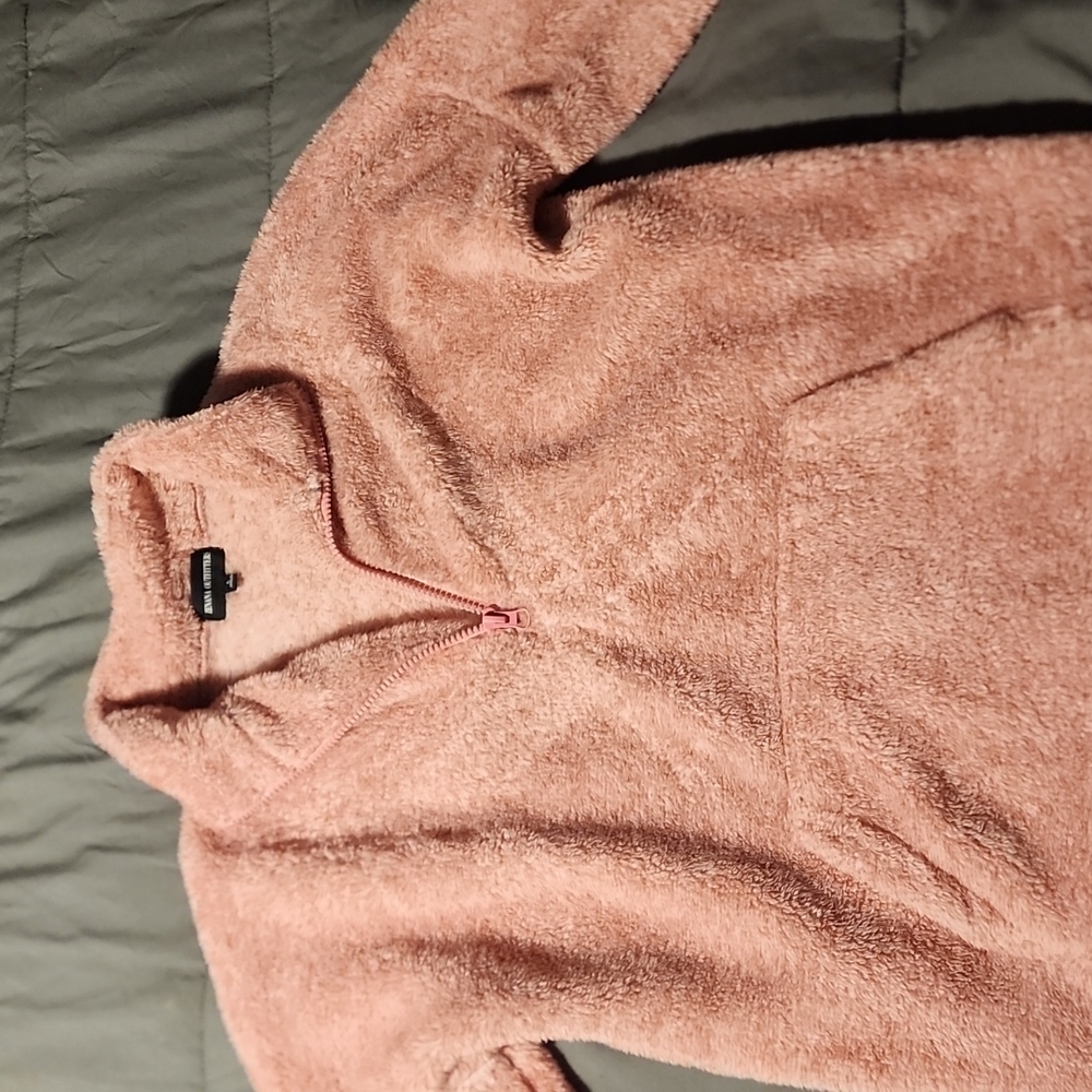 Pink fleece sweater